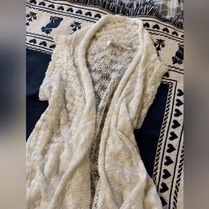 Ivory Knit Sweater Vest